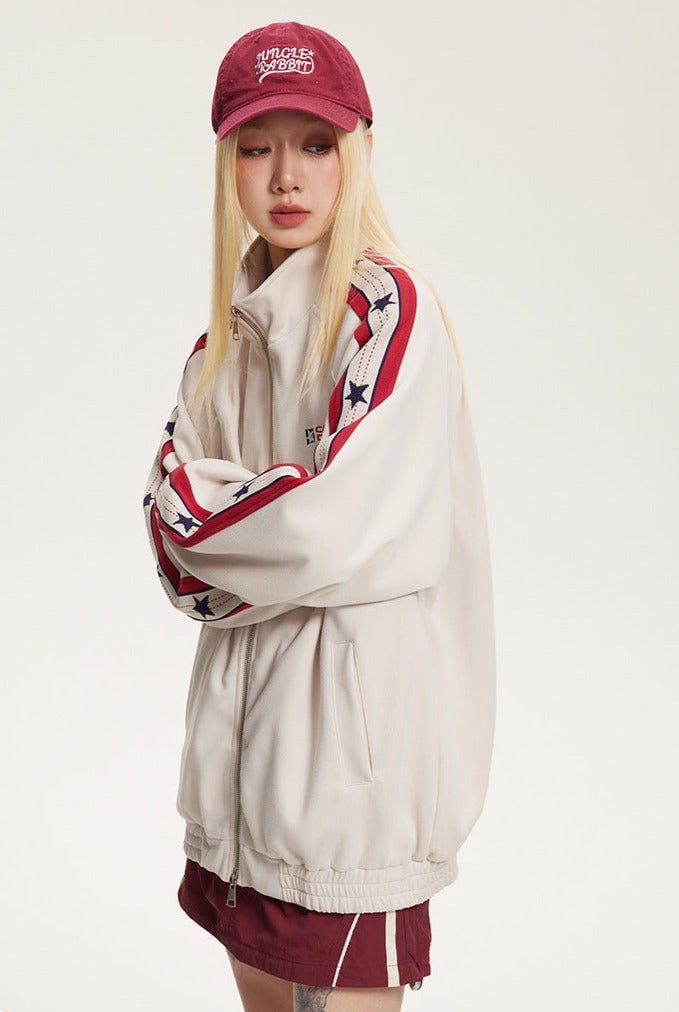 Vintage Patchwork Zipper Band Jacket - COPPING THREADS - CATTEE