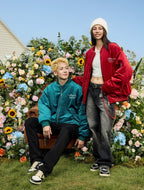 Vintage Pearl Embroidered Velvet Quilted Bomber Jacket - COPPING THREADS - Harsh and Cruel