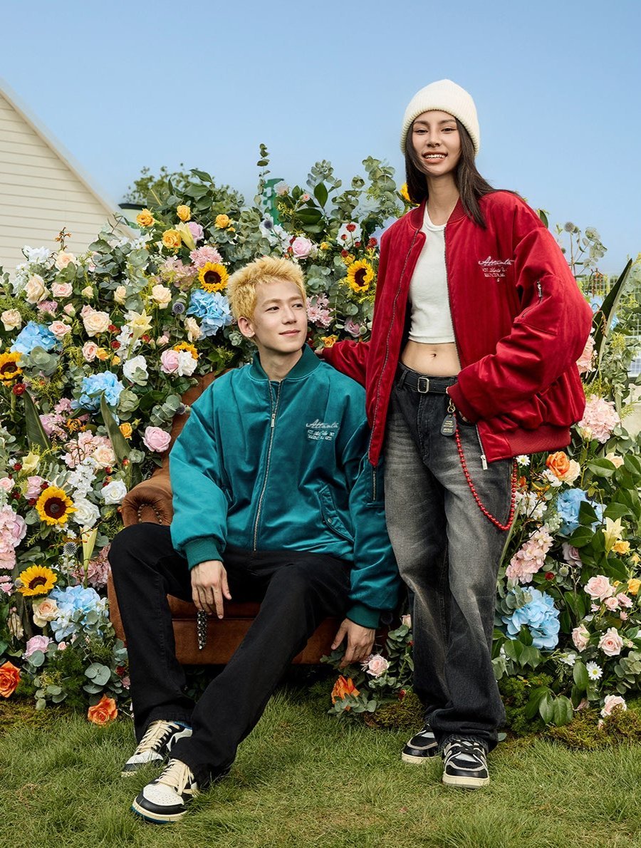 Vintage Pearl Embroidered Velvet Quilted Bomber Jacket - COPPING THREADS - Harsh and Cruel