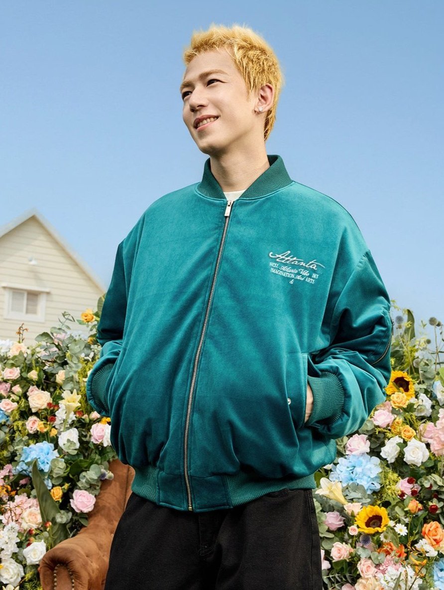 Vintage Pearl Embroidered Velvet Quilted Bomber Jacket - COPPING THREADS - Harsh and Cruel