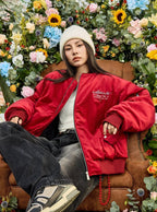 Vintage Pearl Embroidered Velvet Quilted Bomber Jacket - COPPING THREADS - Harsh and Cruel