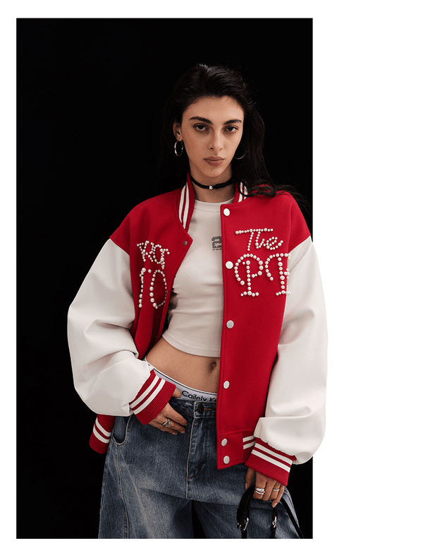 Vintage Pearl Embroidery Baseball Jacket - COPPING THREADS - CT Select