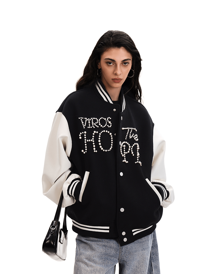 Vintage Pearl Embroidery Baseball Jacket - COPPING THREADS - CT Select