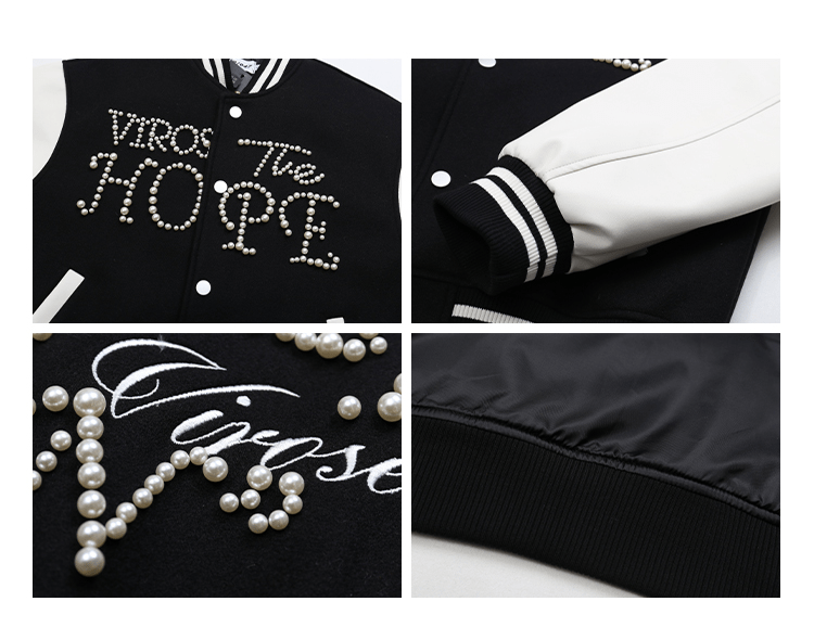 Vintage Pearl Embroidery Baseball Jacket - COPPING THREADS - CT Select