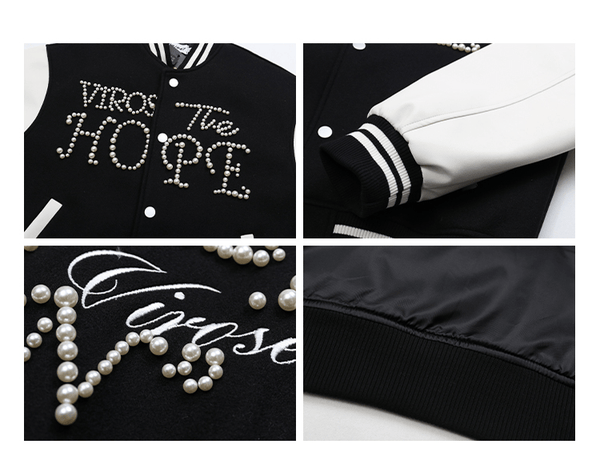 Vintage Pearl Embroidery Baseball Jacket - COPPING THREADS - CT Select