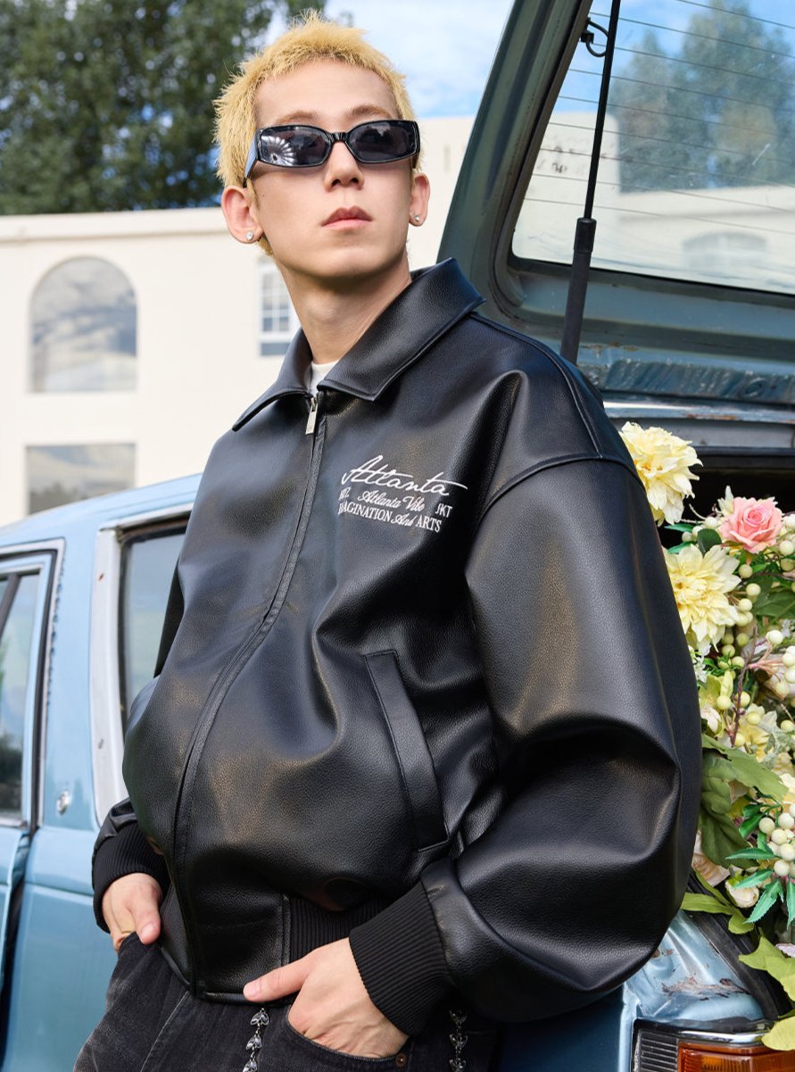 Vintage Pearl Embroidery Leather Jacket - COPPING THREADS - Harsh and Cruel