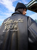 Vintage Pearl Embroidery Leather Jacket - COPPING THREADS - Harsh and Cruel