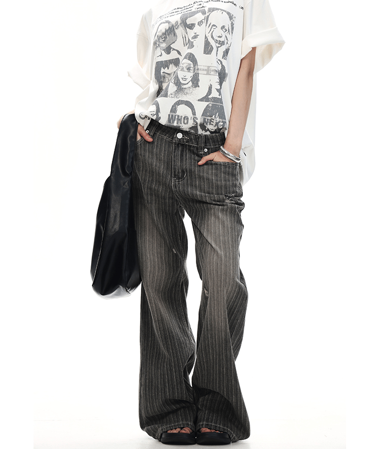 Vintage Pinstripe Washed Denim - COPPING THREADS - 0123Start