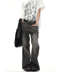 Vintage Pinstripe Washed Denim - COPPING THREADS - 0123Start