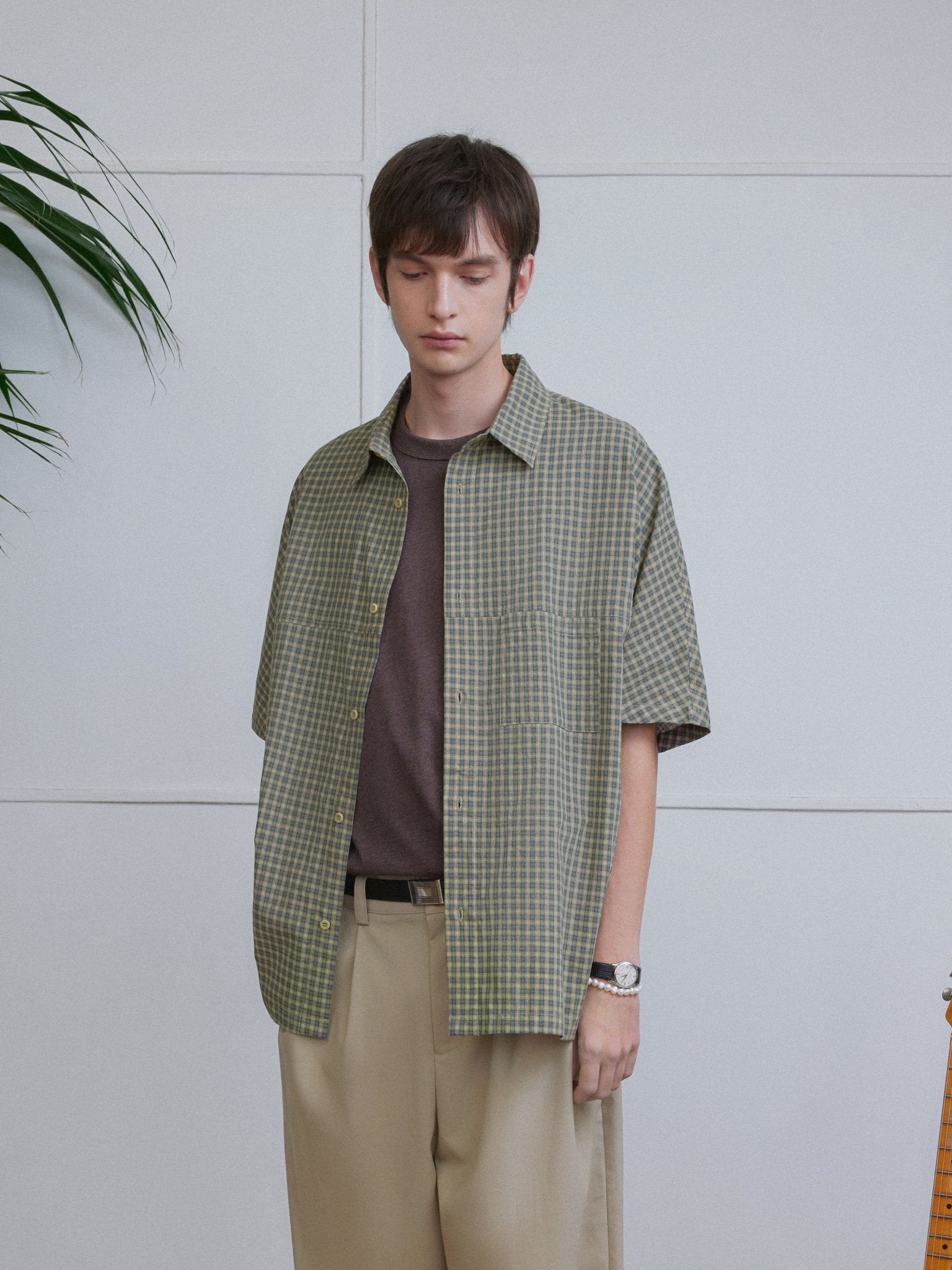 Vintage Plaid Collared Short Sleeve Shirt - COPPING THREADS - CT Select Hauptbild