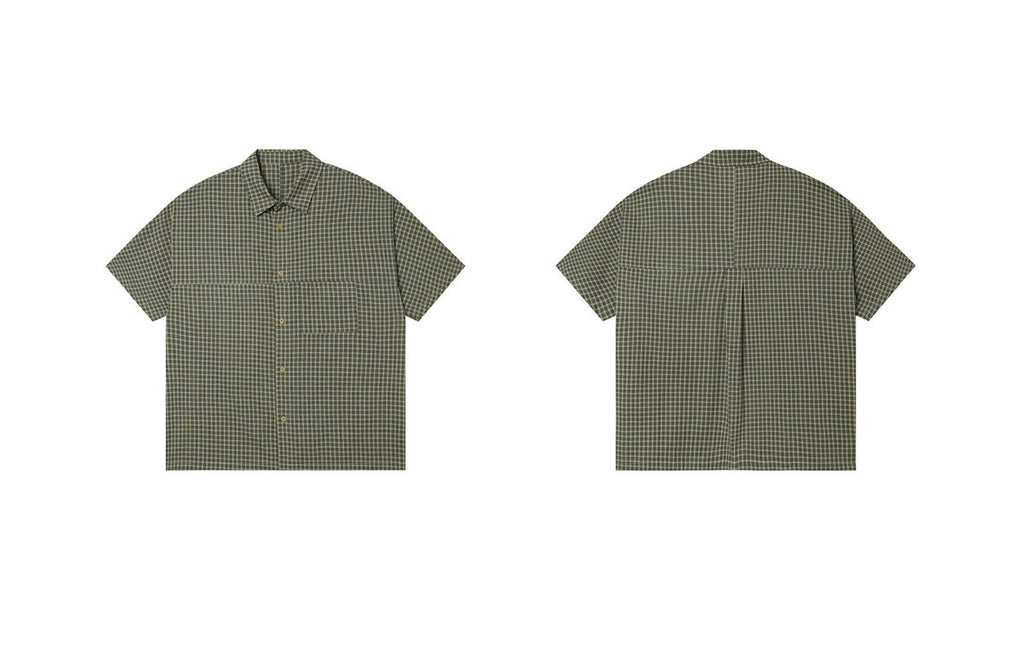 Vintage Plaid Collared Short Sleeve Shirt - COPPING THREADS - CT Select