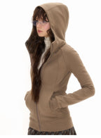 Vintage Plaid Patchwork Hooded Cardigan - COPPING THREADS - CHICISLAND