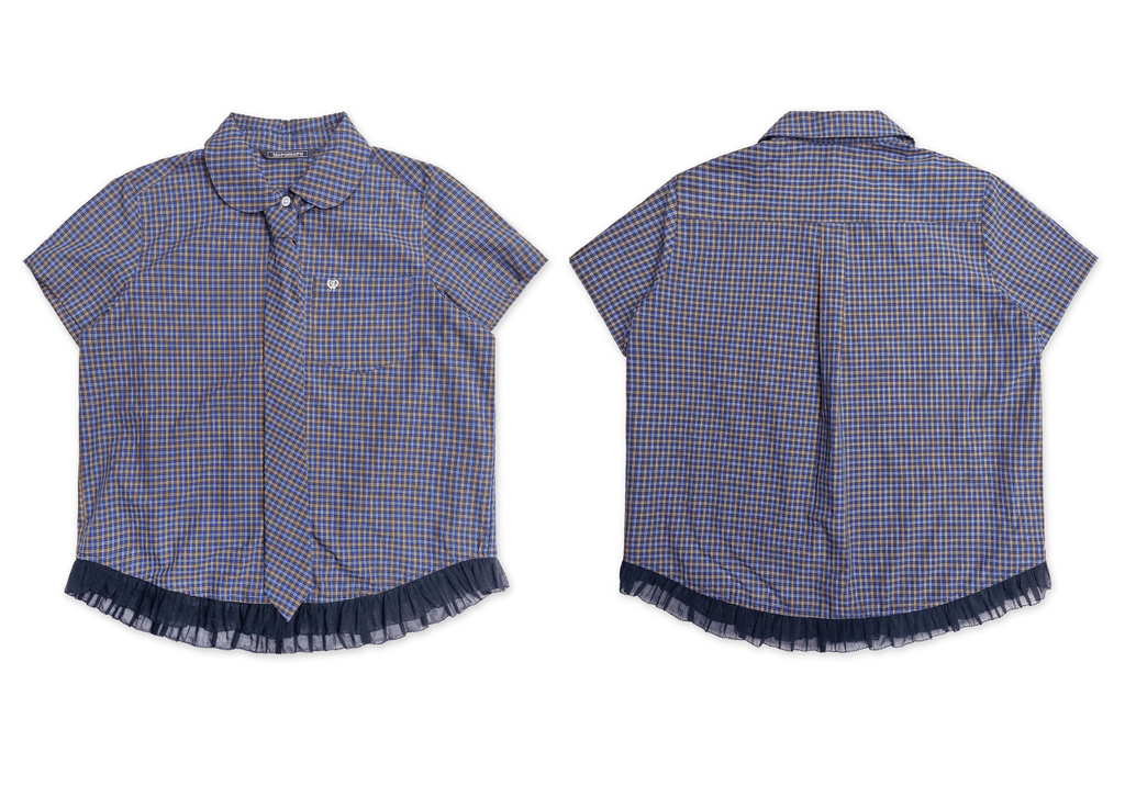 Vintage Plaid Ruffle Hem Shirt - COPPING THREADS - MOROMORO
