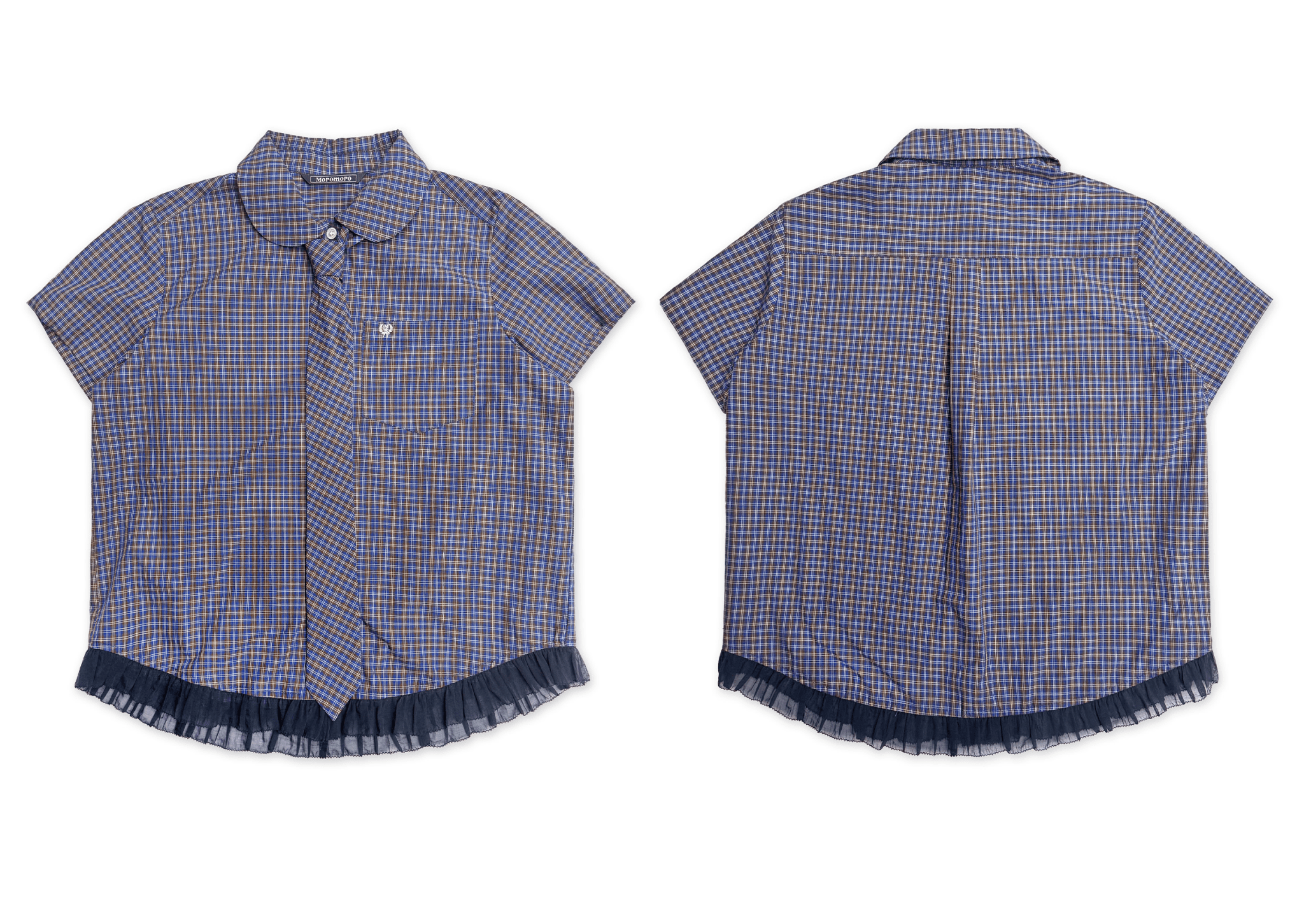 Vintage Plaid Ruffle Hem Shirt - COPPING THREADS - MOROMORO