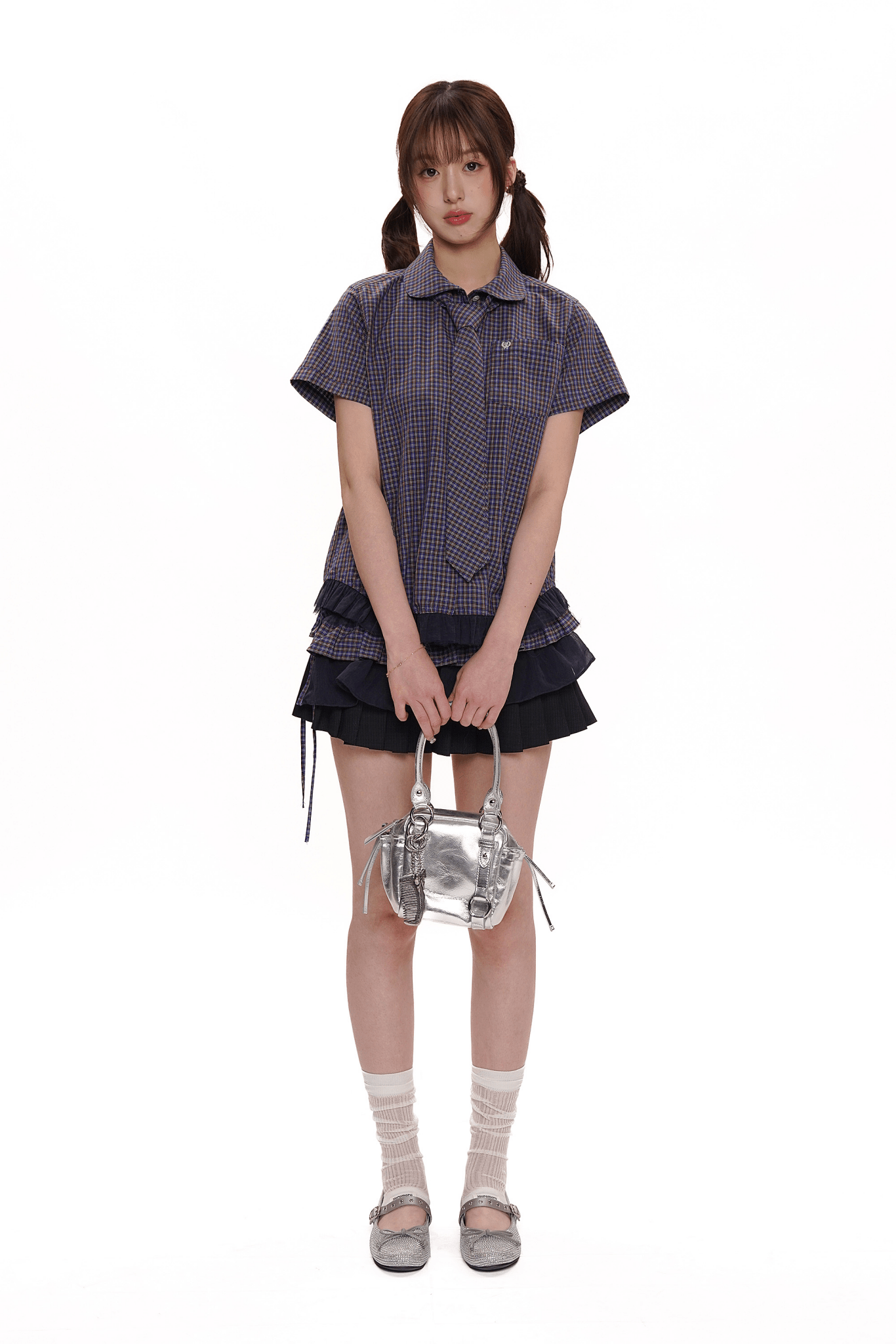 Vintage Plaid Ruffle Hem Shirt - COPPING THREADS - MOROMORO