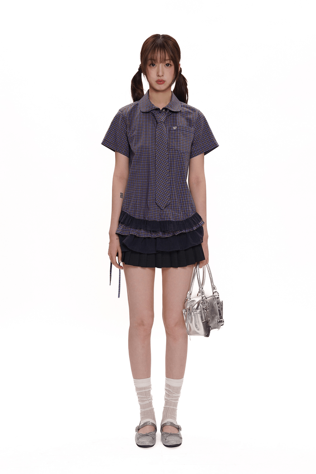 Vintage Plaid Ruffle Hem Shirt - COPPING THREADS - MOROMORO