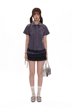 Vintage Plaid Ruffle Hem Shirt - COPPING THREADS - MOROMORO