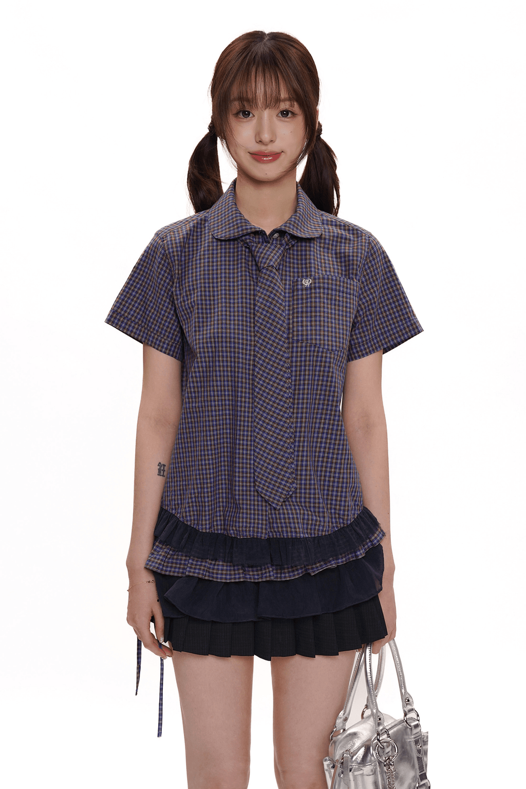 Vintage Plaid Ruffle Hem Shirt - COPPING THREADS - MOROMORO