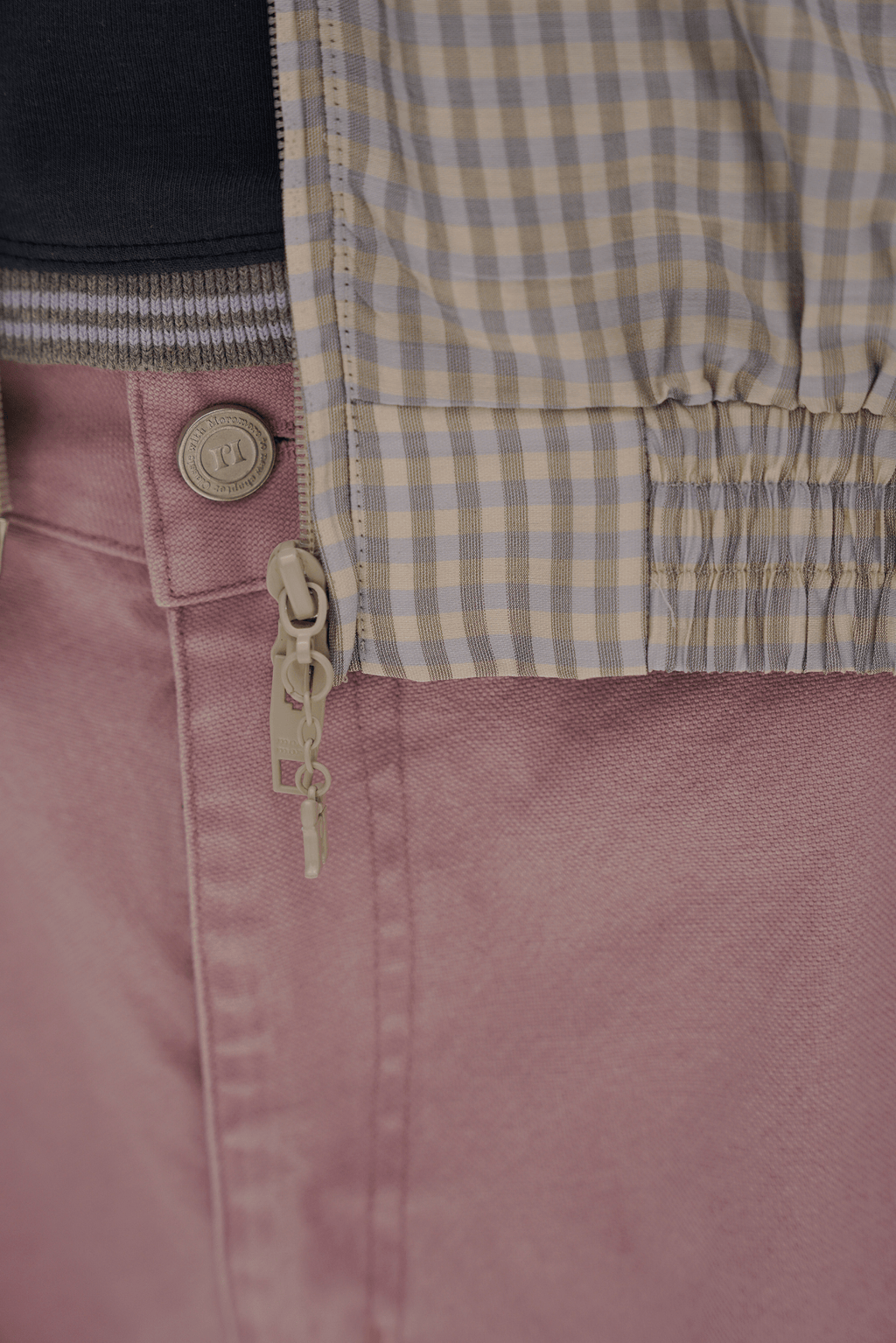 Vintage Plaid Ruffle Trim Drawstring Jacket - COPPING THREADS - MOROMORO