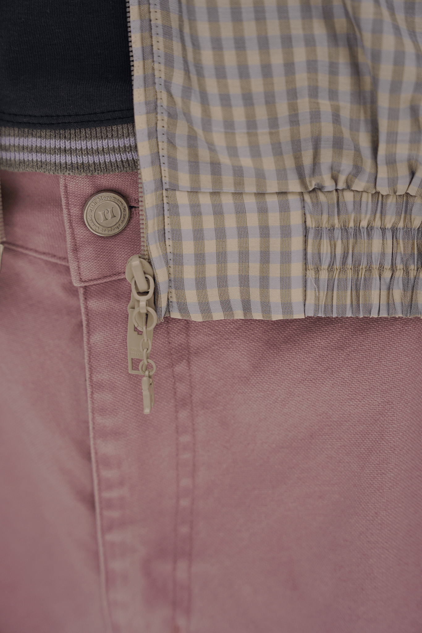 Vintage Plaid Ruffle Trim Drawstring Jacket - COPPING THREADS - MOROMORO