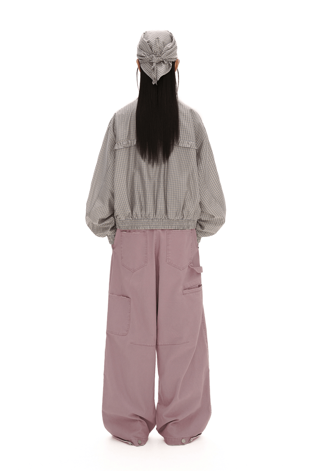 Vintage Plaid Ruffle Trim Drawstring Jacket - COPPING THREADS - MOROMORO