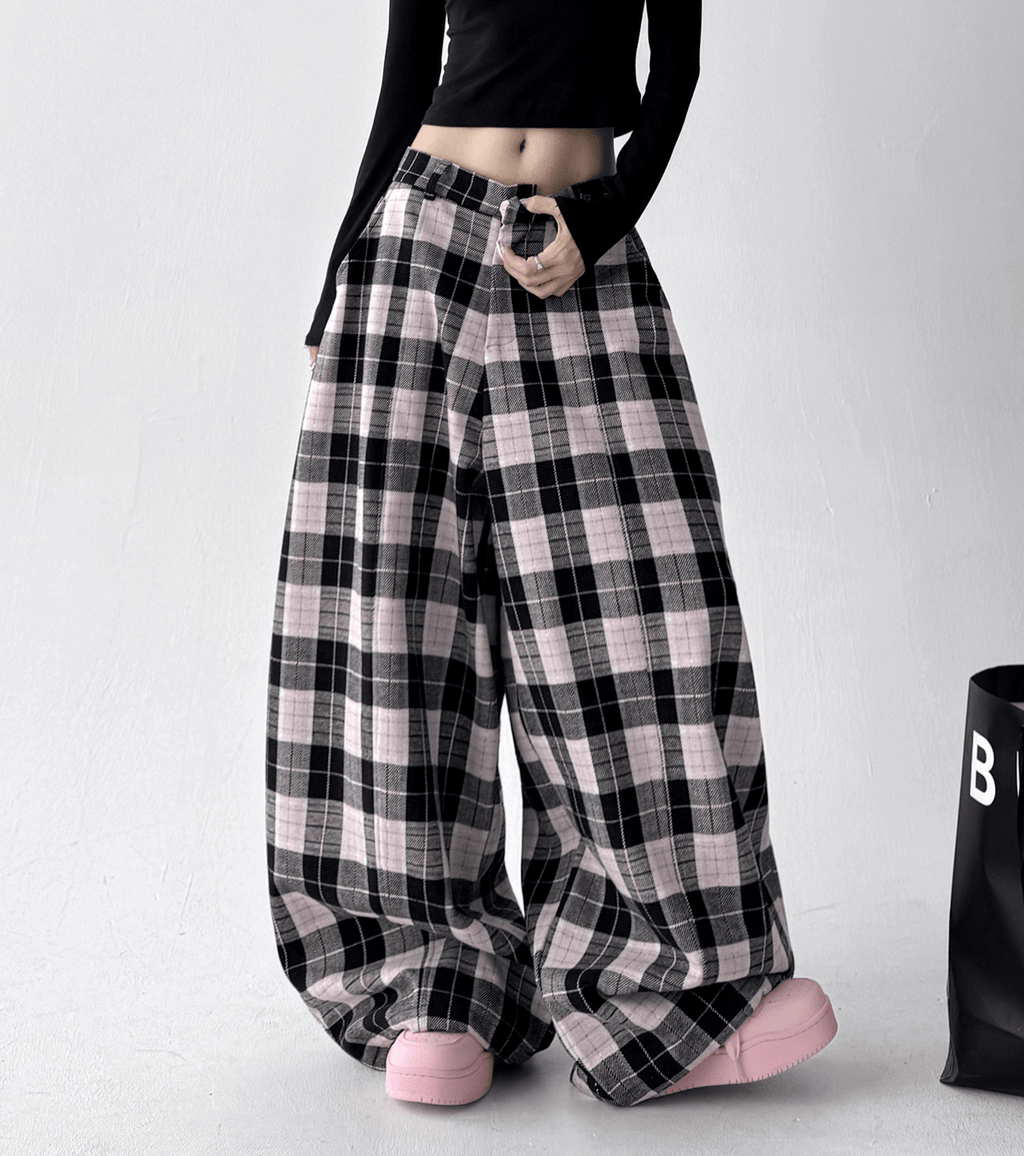 Vintage Plaid Wide - Leg Pants - COPPING THREADS - CT Select