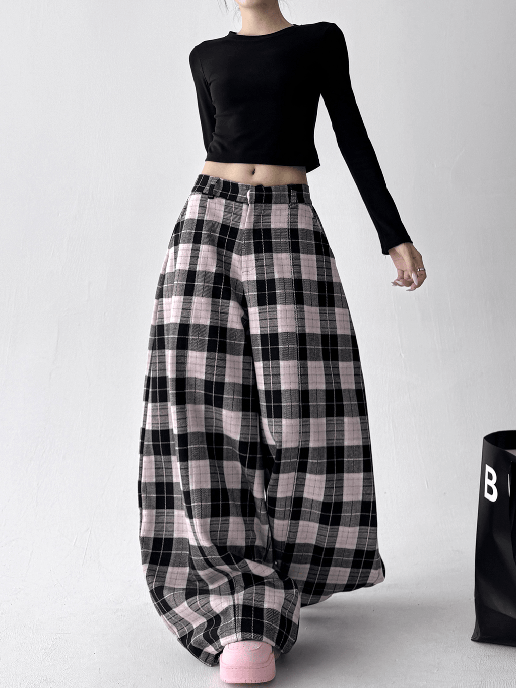 Vintage Plaid Wide - Leg Pants - COPPING THREADS - CT Select