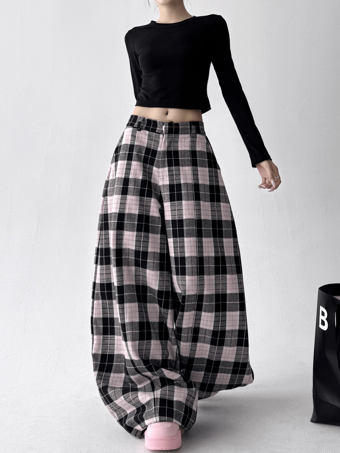 Vintage Plaid Wide - Leg Pants - COPPING THREADS - CT Select