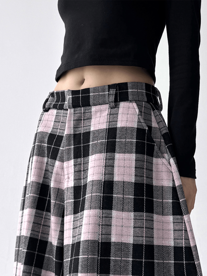Vintage Plaid Wide - Leg Pants - COPPING THREADS - CT Select