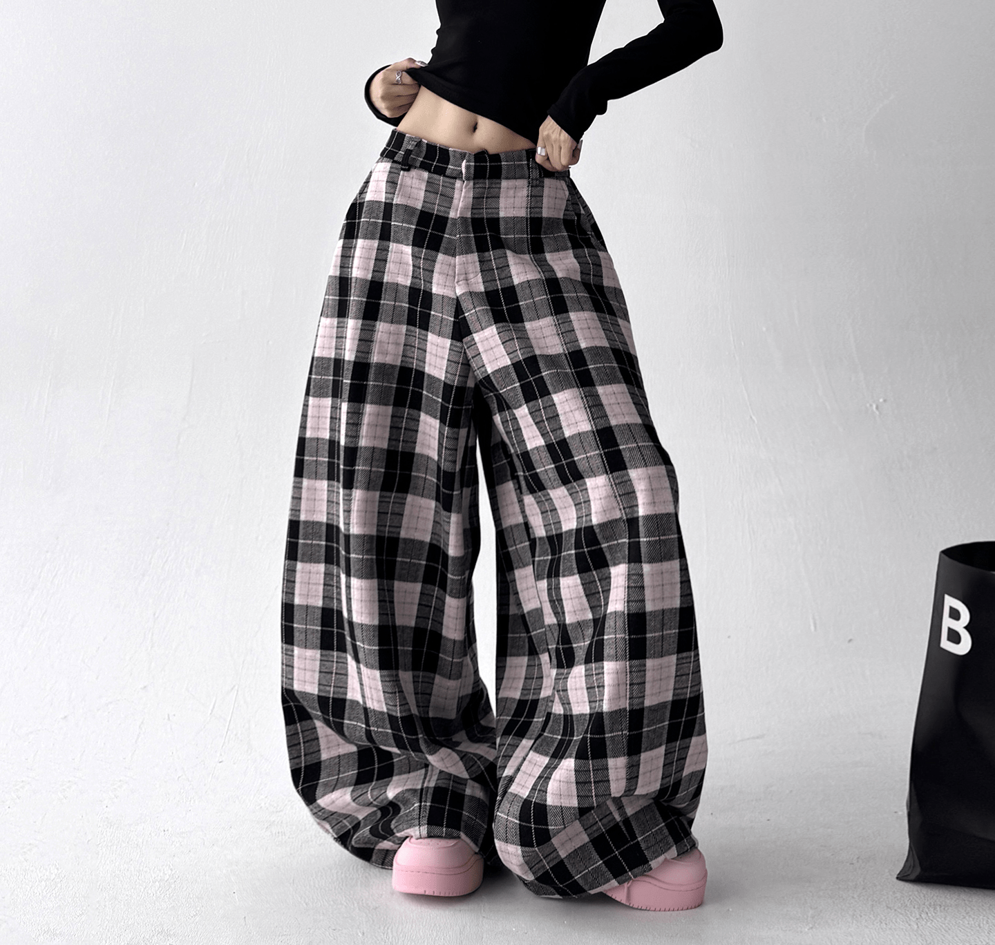 Vintage Plaid Wide - Leg Pants - COPPING THREADS - CT Select