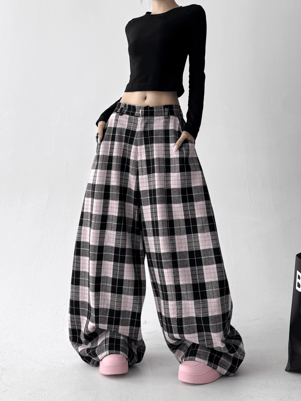 Vintage Plaid Wide - Leg Pants - COPPING THREADS - CT Select