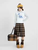 Vintage Plaid Wool - Blend Fleece Shorts - COPPING THREADS - CT Coquette