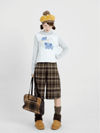 Vintage Plaid Wool - Blend Fleece Shorts - COPPING THREADS - CT Coquette