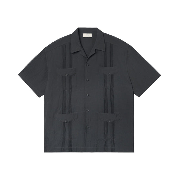 Vintage Pleated Hawaiian Style Short Sleeve Shirt - COPPING THREADS - CT Select