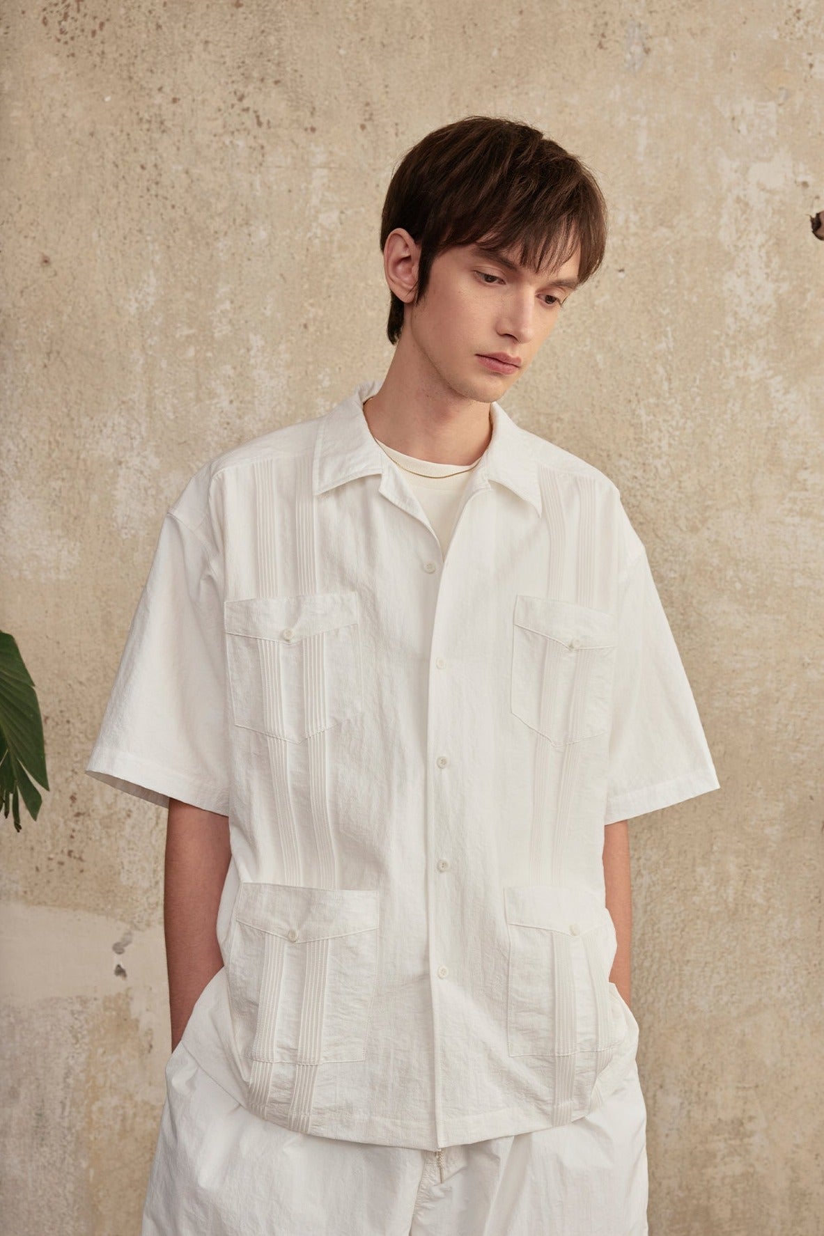 Vintage Pleated Hawaiian Style Short Sleeve Shirt - COPPING THREADS - CT Select