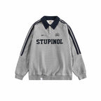 Vintage Polo Collar Waffle Jersey Sweatshirt - COPPING THREADS - CHICISLAND