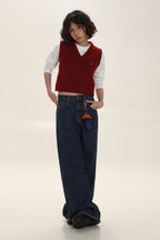 Vintage Preppy Knit Vest - COPPING THREADS - MOROMORO