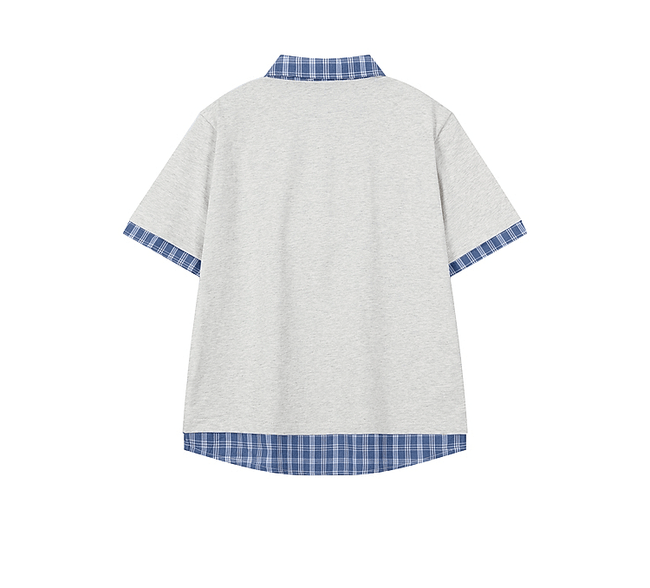 Vintage Puppy Embroidered Plaid Polo Tee Main Image