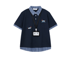 Vintage Puppy Embroidered Plaid Polo Tee - COPPING THREADS - CT Coquette