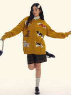 Vintage Puppy Knit Cardigan - COPPING THREADS - CHICISLAND