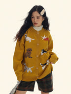 Vintage Puppy Knit Cardigan - COPPING THREADS - CHICISLAND