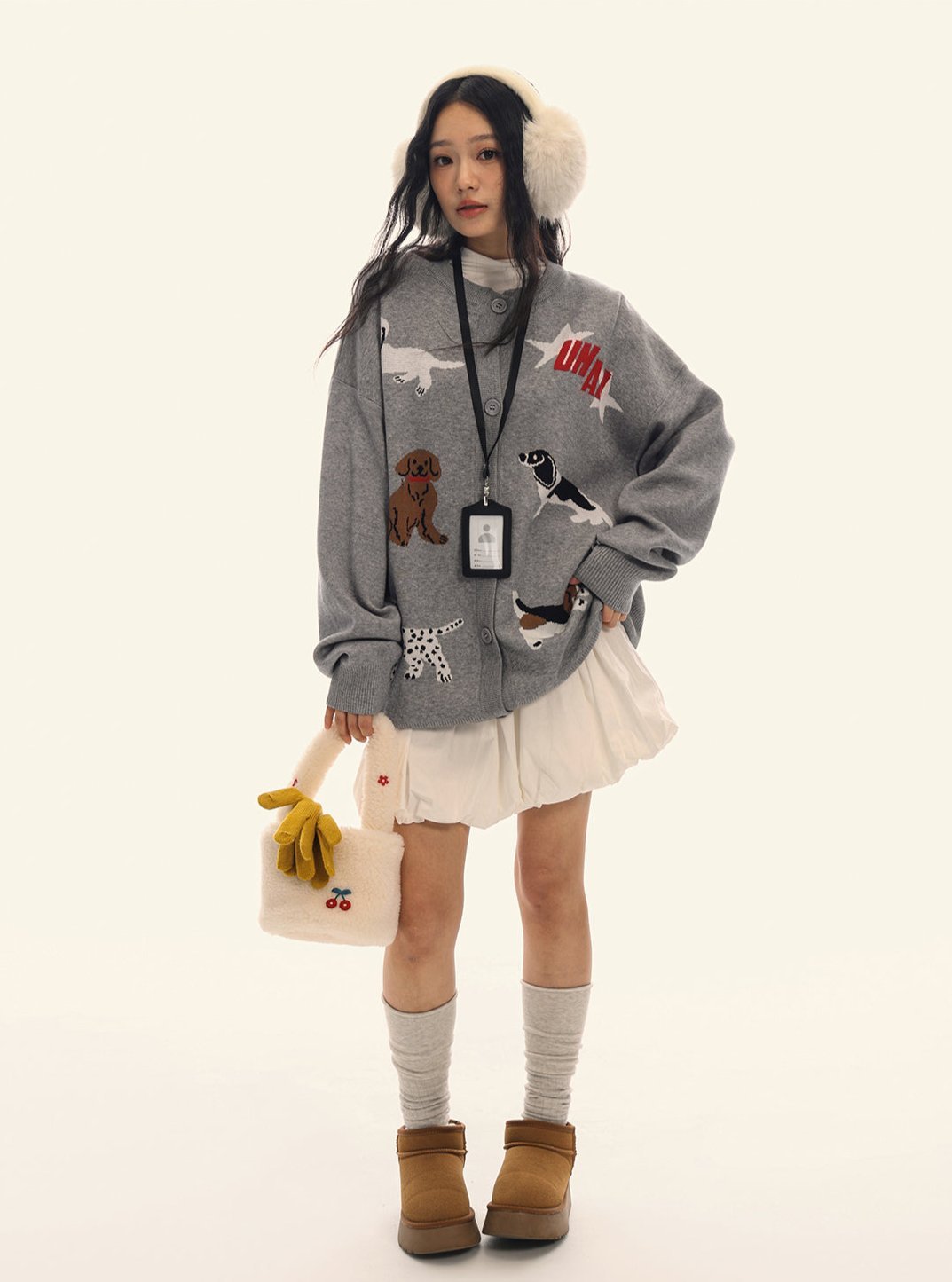 Vintage Puppy Knit Cardigan - COPPING THREADS - CHICISLAND