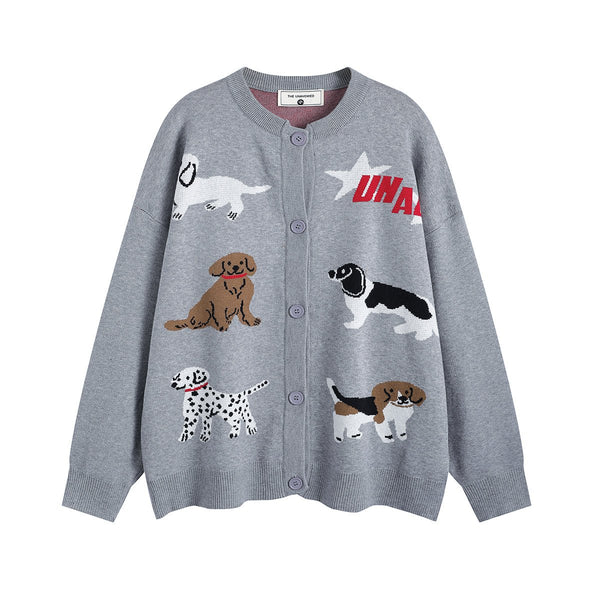 Vintage Puppy Knit Cardigan - COPPING THREADS - CHICISLAND