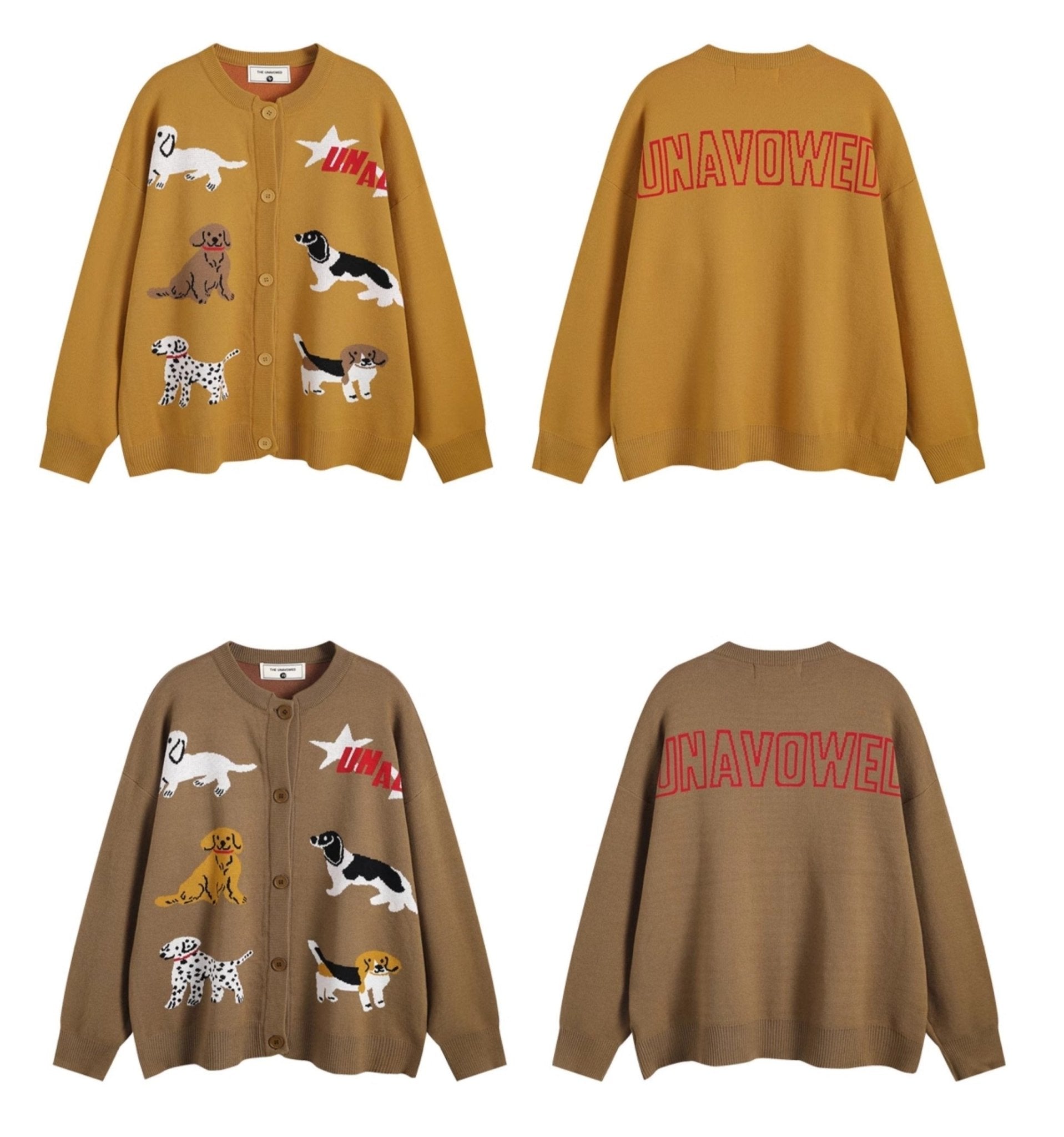 Vintage Puppy Knit Cardigan - COPPING THREADS - CHICISLAND