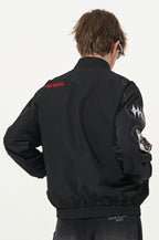 Vintage Racing Elements Embroidered Stand Collar Jacket - COPPING THREADS - Harsh and Cruel
