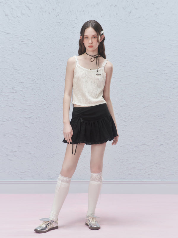 Vintage Ribbon Bow Mini Skirt - COPPING THREADS - AYF