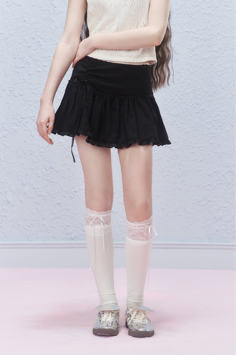 Vintage Ribbon Bow Mini Skirt - COPPING THREADS - AYF