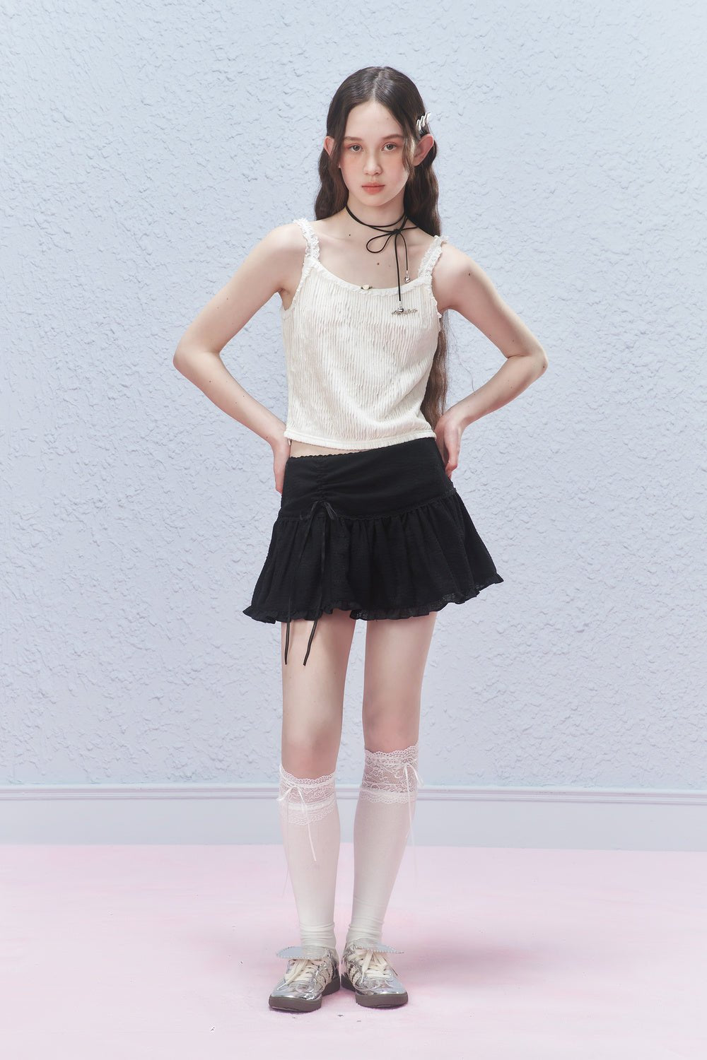 Vintage Ribbon Bow Mini Skirt - COPPING THREADS - AYF