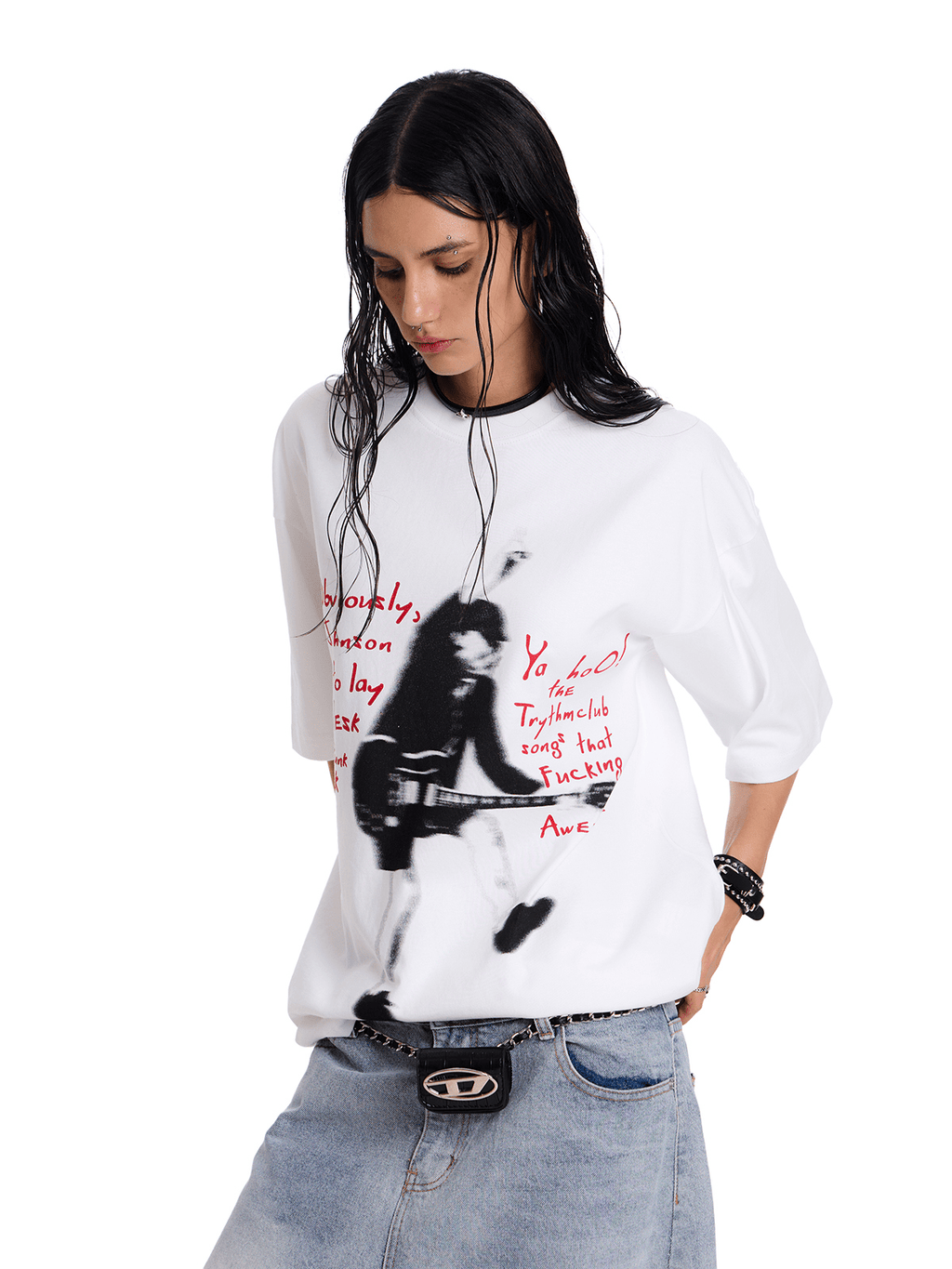Vintage Rock Star Graphic Oversized Tee - COPPING THREADS - 0123Start