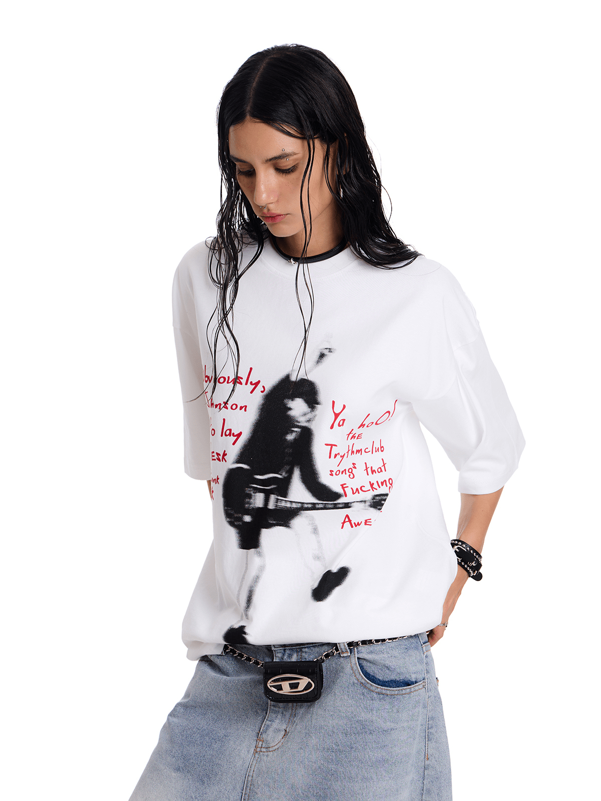 Vintage Rock Star Graphic Oversized Tee - COPPING THREADS - 0123Start